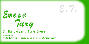 emese tury business card